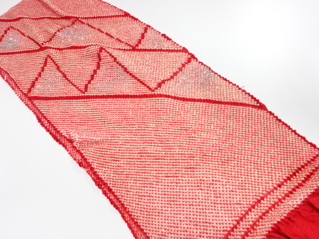 正絹　振袖用　絞り　帯揚げ